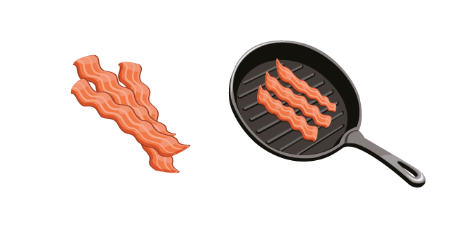 frying bacon cartoon