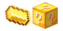 Minecraft Lucky Block and Gold Ingot Cursor