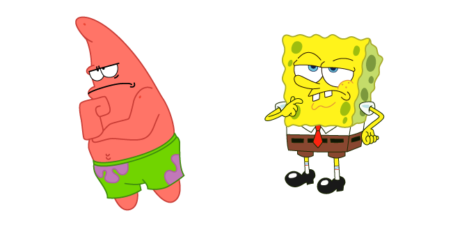 SpongeBob and Patrick Free Form Jazz Meme Cursor