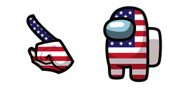 Курсор Among Us American Flag Character