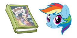 My Little Pony Rainbow Dash and Book Cursor