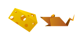 Курсор Оригами Мышь и Сыр
