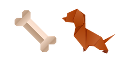 Origami Dog and Bone Curseur