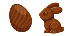 Chocolate Easter Bunny and Egg Cursor