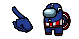 Курсор Among Us Captain America Character