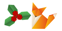 Origami Fox and Berry Curseur