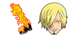 One Piece Sanji and Fire Leg cursor