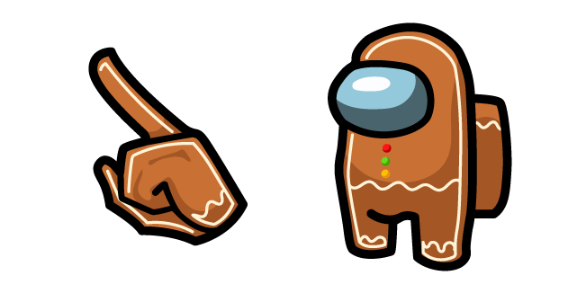 Among Us Gingerbread Character Cursor