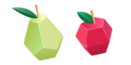Origami Pear and Apple Cursor