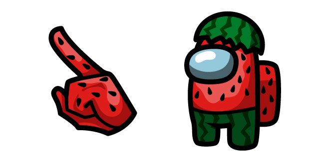 Among Us Watermelon Character Cursor