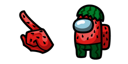Курсор Among Us Watermelon Character