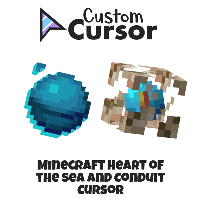 Minecraft Heart of the Sea and Conduit cursor Custom Cursor