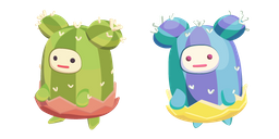 Ooblets Bristlebud and Gleamy Bristlebud Cursor