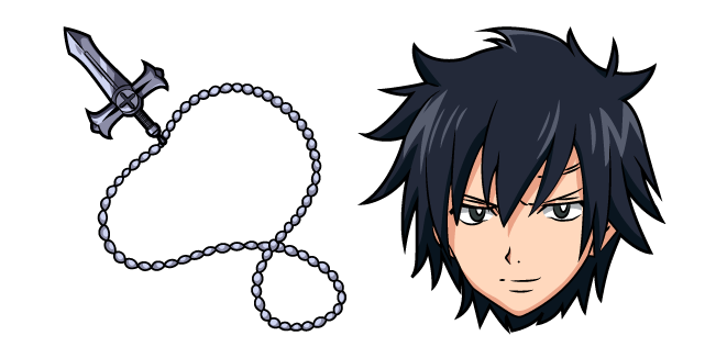 Fairy Tail Gray Fullbuster and Necklace Cursor