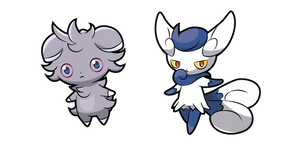 Pokemon Espurr and Meowstic Curseur