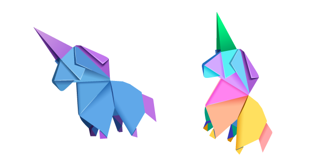 Оригами Единорог курсор