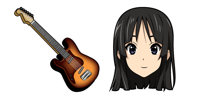 K-ON Mio Akiyama and Guitar Cursor