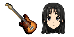 K-ON Mio Akiyama and Guitar Curseur