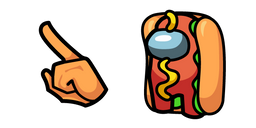 Курсор Among Us Hot Dog Character