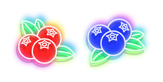 Neon Lingonberry and Blueberry Cursor