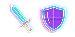 Neon Sword and Shield Cursor