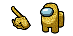 Among Us Gold Glitter Character Curseur