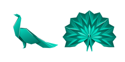 Origami Peacock Cursor