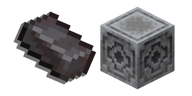 Minecraft Netherite Ingot and Lodestone Cursor