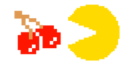 Курсор Пиксельный Pac-Man и Вишня