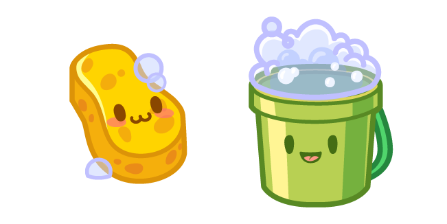 Cute Sponge and Bucket Cursor