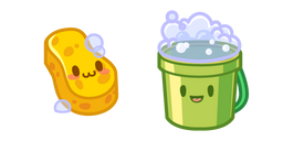 Cute Sponge and Bucket Curseur