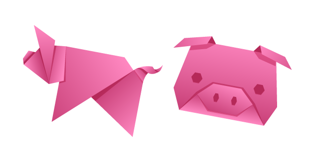 Оригами Свинья курсор