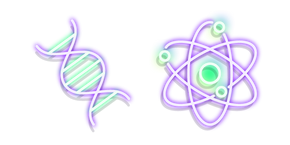 Курсор Неоновый Атом и ДНК