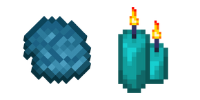 Minecraft Cyan Dye and Candle Curseur