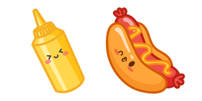 Cute Hot Dog and Mustard cursor