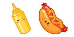 Cute Hot Dog and Mustard Curseur