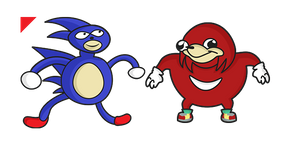 Sanic & Ugandan Knuckles cursor