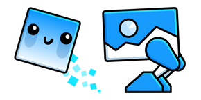 Geometry Dash Cube 102 and Robot 1 cursor
