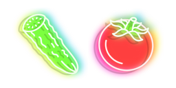 Neon Cucumber and Tomato Cursor
