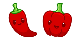 Cute Chili and Bell Pepper Curseur