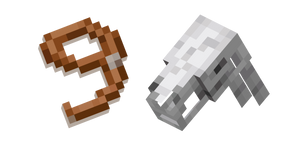 Minecraft Skeleton Horse and Lead Curseur