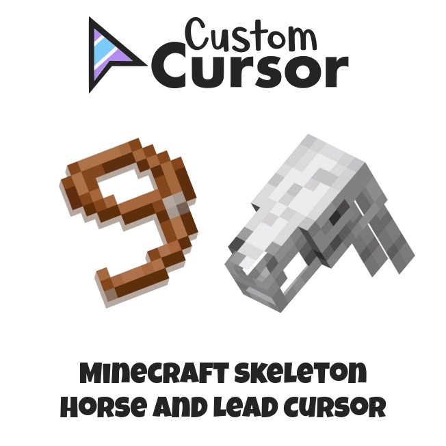 Minecraft Skeleton Horse And Lead Cursor Custom Cursor