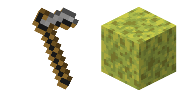 Minecraft Wet Sponge and Stone Hoe Cursor