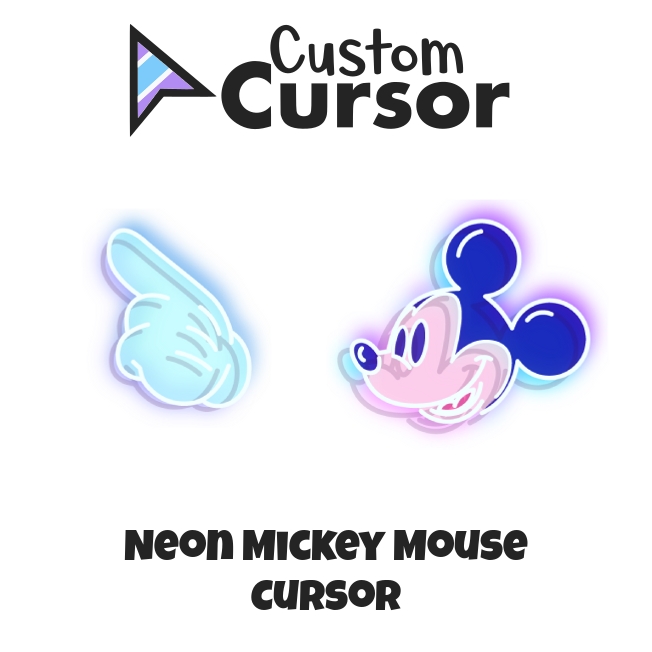 Neon Mickey Mouse cursor – Custom Cursor