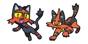 Pokemon Litten and Torracat cursor