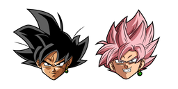 Dragon Ball Goku Black and Super Saiyan Rosé Curseur
