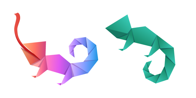 Origami Chameleon Cursor