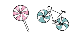 VSCO Girl Lollipop and Bicycle Cursor