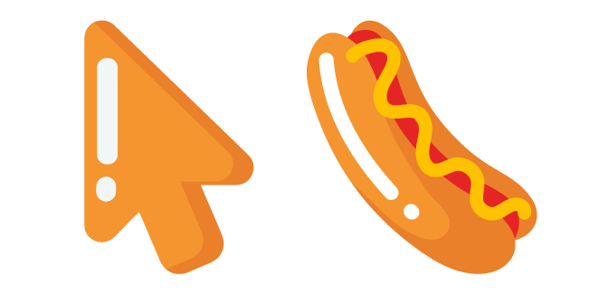 Minimal Hot Dog with Mustard Cursor