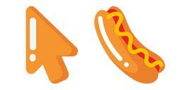 Minimal Hot Dog with Mustard Cursor